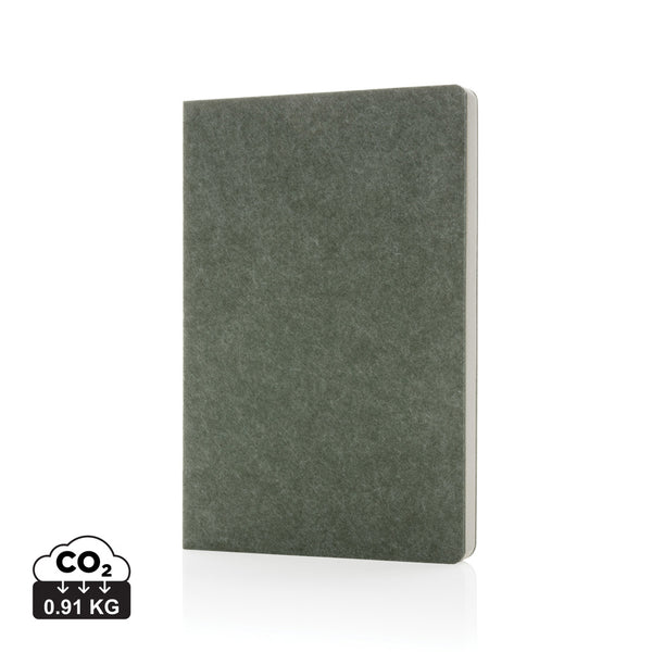 Carica l&#39;immagine nel visualizzatore di Gallery, block notes e taccuini promozionali in feltro riciclato, carta colore verde_verde 121749169 DET09
