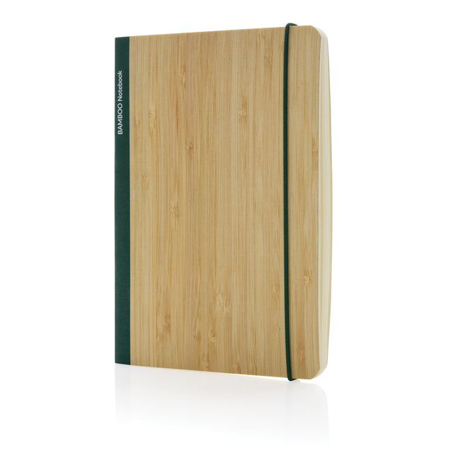 taccuini e block notes promozionali in fsc® bambù, carta colore verde_verde 121749170 VAR03