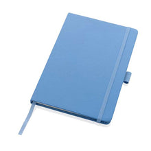 Carica l&#39;immagine nel visualizzatore di Gallery, quaderni e block notes pubblicitari in cuoio rigenerato, carta colore sky-blue_azzurro 121749177 DET04

