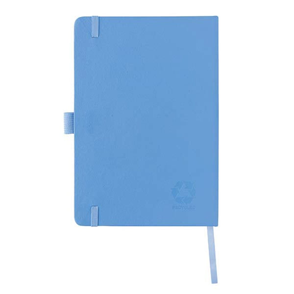 Carica l&#39;immagine nel visualizzatore di Gallery, quaderni e block notes pubblicitari in cuoio rigenerato, carta colore sky-blue_azzurro 121749177 DET09
