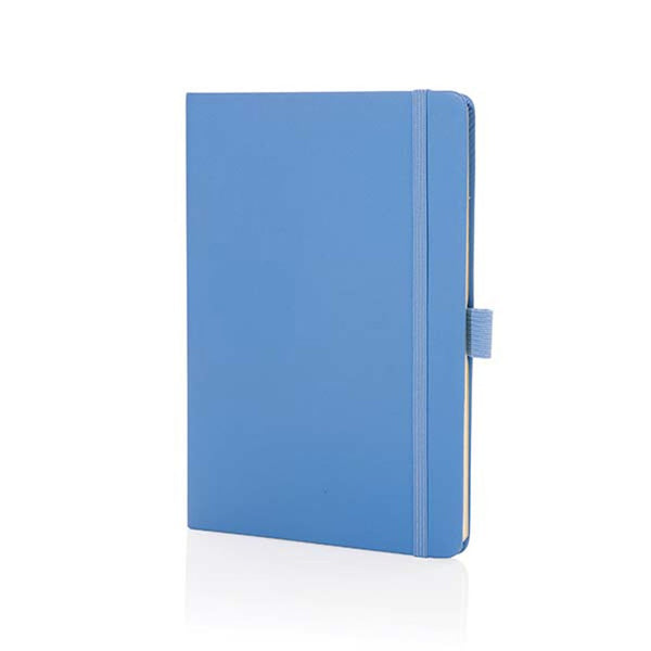 Carica l&#39;immagine nel visualizzatore di Gallery, quaderni e block notes pubblicitari in cuoio rigenerato, carta colore sky-blue_azzurro 121749177 DET09
