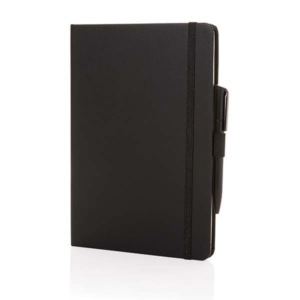 Carica l&#39;immagine nel visualizzatore di Gallery, quaderni e block notes personalizzati in cuoio rigenerato, carta colore nero_nero 121749177 DET09
