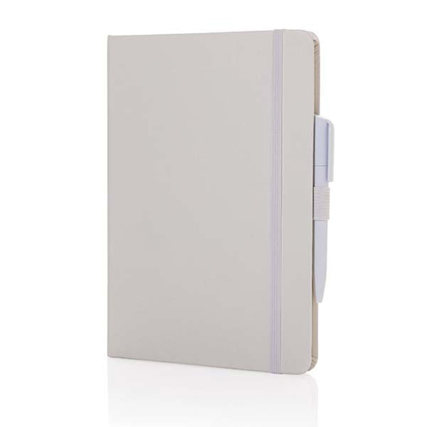 Carica l&#39;immagine nel visualizzatore di Gallery, taccuini e block notes da personalizzare in cuoio rigenerato, carta colore bianco_bianco 121749177 DET09
