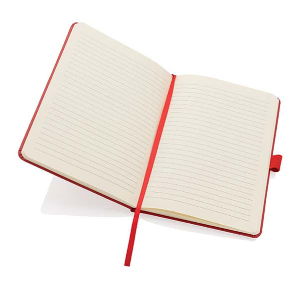 Carica l&#39;immagine nel visualizzatore di Gallery, taccuini e block notes personalizzabili in cuoio rigenerato, carta colore rosso-ciliegia_rosso 121749177 DET09
