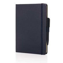 Carica l&#39;immagine nel visualizzatore di Gallery, block notes e taccuini personalizzati in cuoio rigenerato, carta colore blu-navy_blu 121749177 DET03
