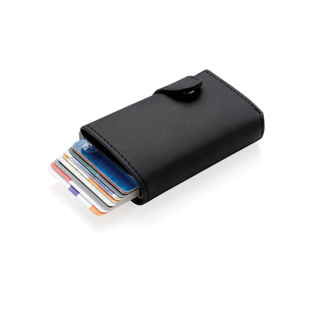 portafogli e porta carte di credito personalizzati in alluminio, pu colore nero_nero 121756751 VAR01
