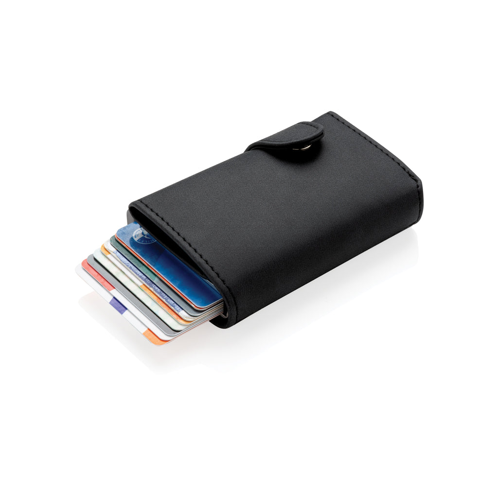 portafogli e porta carte di credito personalizzati in alluminio, pu colore nero_nero 121756751 VAR01