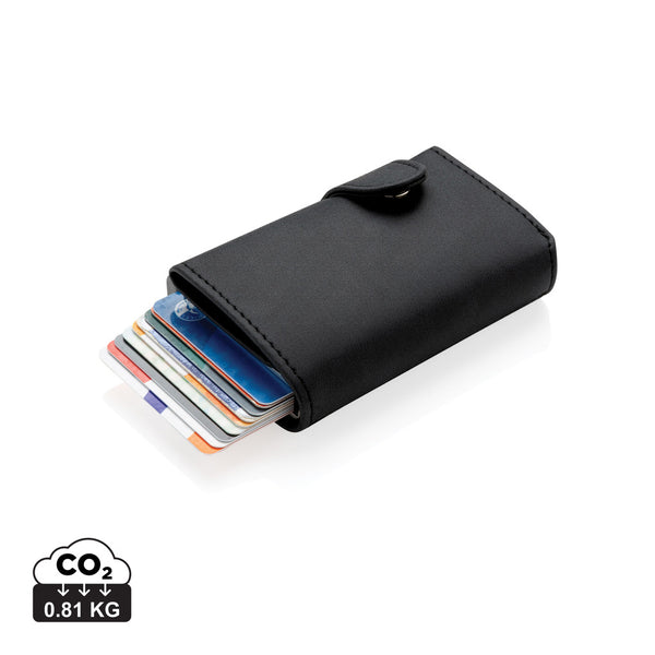 Carica l&#39;immagine nel visualizzatore di Gallery, portafogli e porta carte di credito personalizzati in alluminio, pu colore nero_nero 121756751 DET09
