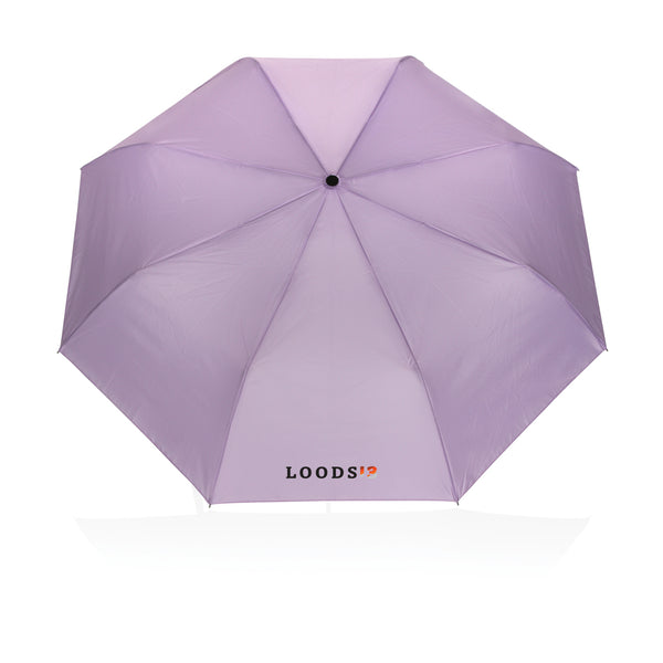Carica l&#39;immagine nel visualizzatore di Gallery, ombrelli pieghevoli stampati con logo in rpet colore lavanda_viola 121756760 DET09
