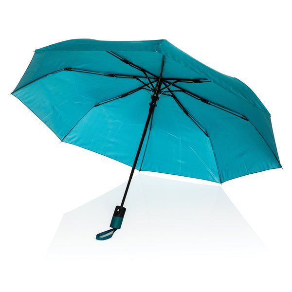 ombrelli mini stampati con logo in rpet colore ottanio_ottanio 121756760 VAR04