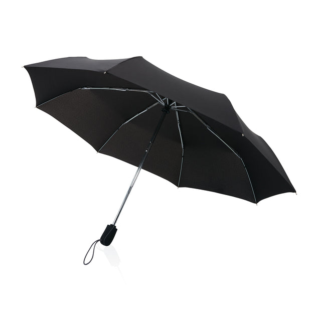 ombrelli pieghevoli personalizzati in rpet, fibra di vetro colore nero_nero 121756765 VAR01
