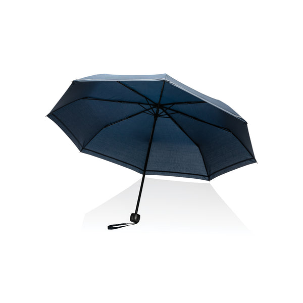 ombrelli pieghevoli personalizzati in rpet, metallo colore blu-navy_blu 121756771 VAR03