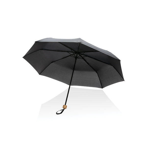 ombrelli pieghevoli personalizzati in rpet, metallo colore nero_nero 121756774 VAR01