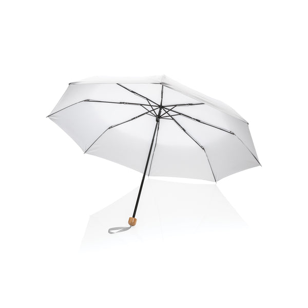 ombrelli pieghevoli da personalizzare in rpet, metallo colore bianco_bianco 121756774 VAR03