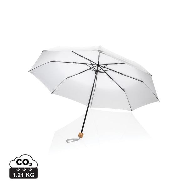 Carica l&#39;immagine nel visualizzatore di Gallery, ombrelli pieghevoli da personalizzare in rpet, metallo colore bianco_bianco 121756774 DET07
