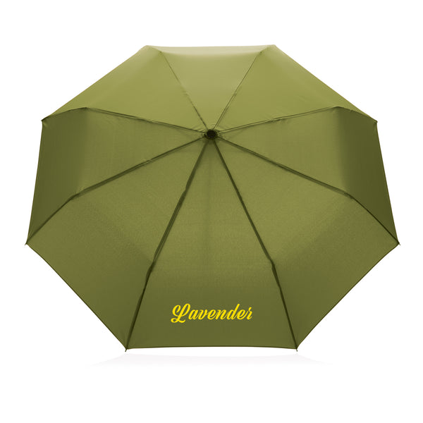 Carica l&#39;immagine nel visualizzatore di Gallery, ombrelli pieghevoli promozionali in rpet, metallo colore verde_verde 121756774 DET06

