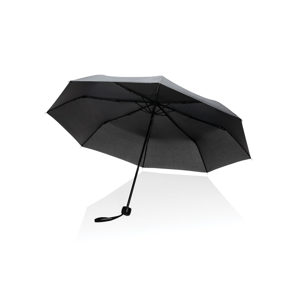 ombrelli pieghevoli personalizzati in rpet, metallo colore nero_nero 121756775 VAR01
