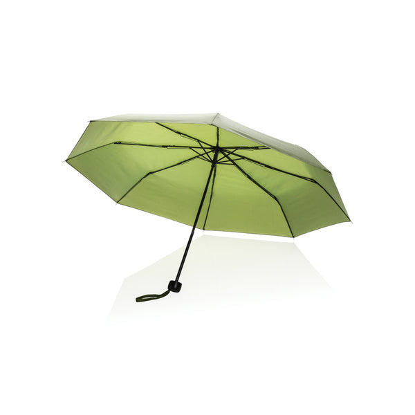 ombrelli pieghevoli promozionali in rpet, metallo colore verde_verde 121756775 VAR06