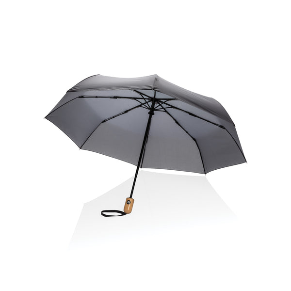 ombrelli pieghevoli da personalizzare in rpet, metallo colore carbon-fossile_grigio 121756778 VAR02
