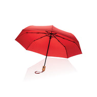 ombrelli pieghevoli personalizzabili in rpet, metallo colore rosso-ciliegia_rosso 121756778 VAR05