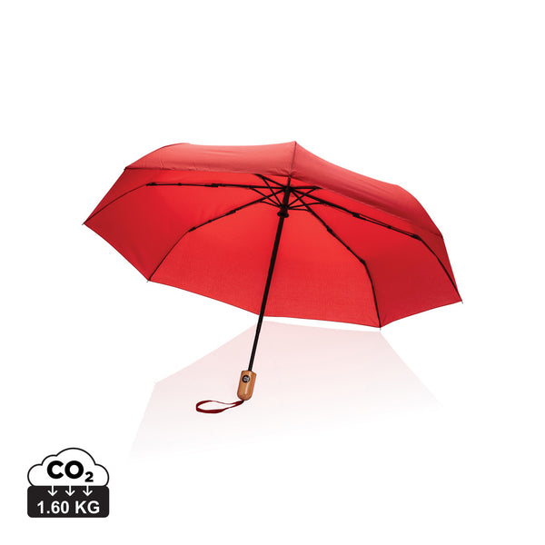 Carica l&#39;immagine nel visualizzatore di Gallery, ombrelli pieghevoli personalizzabili in rpet, metallo colore rosso-ciliegia_rosso 121756778 DET09
