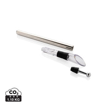 Carica l&#39;immagine nel visualizzatore di Gallery, set vino e portabottiglie stampati con logo in acciaio inossidabile, silicone colore argento_argento 121762823 DET01
