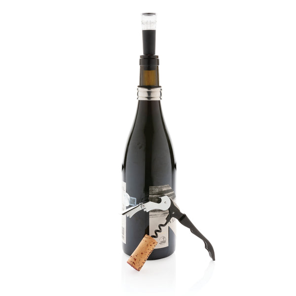Carica l&#39;immagine nel visualizzatore di Gallery, set vino e portabottiglie stampati con logo in acciaio inossidabile, acciaio al carbonio colore argento_argento 121762824 DET09
