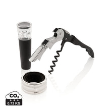 Carica l&#39;immagine nel visualizzatore di Gallery, set vino e portabottiglie stampati con logo in acciaio inossidabile, acciaio al carbonio colore argento_argento 121762824 DET01

