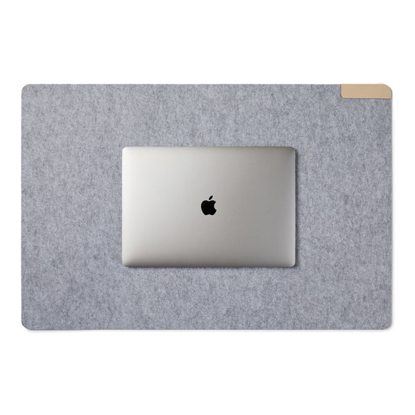 accessori da scrivania da personalizzare in feltro riciclato, pu colore grigio_grigio 122301718 VAR02