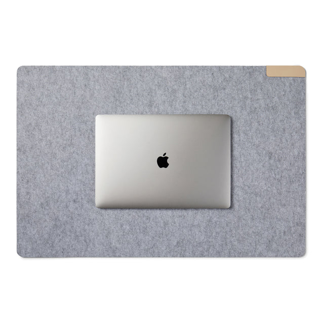 accessori da scrivania da personalizzare in feltro riciclato, pu colore grigio_grigio 122301718 VAR02