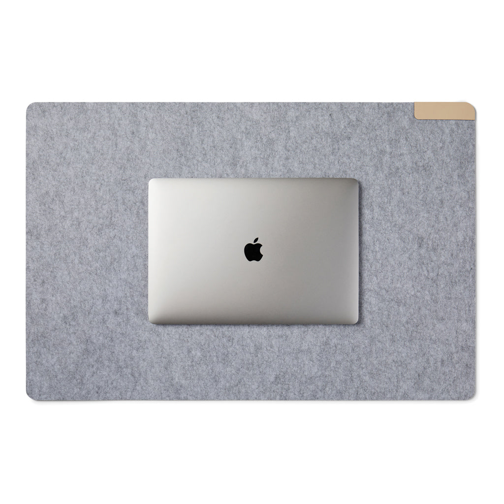 accessori da scrivania da personalizzare in feltro riciclato, pu colore grigio_grigio 122301718 VAR02