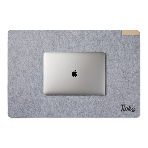 Carica l&#39;immagine nel visualizzatore di Gallery, accessori da scrivania da personalizzare in feltro riciclato, pu colore grigio_grigio 122301718 DET07
