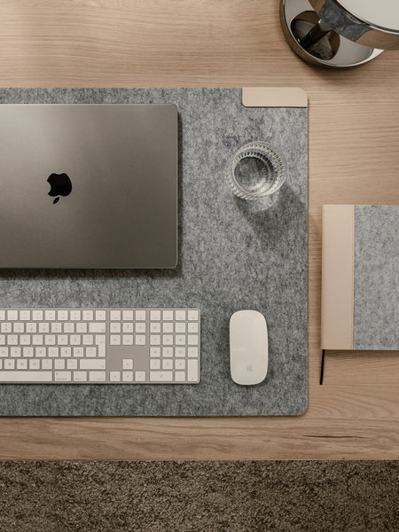 Carica l&#39;immagine nel visualizzatore di Gallery, accessori da scrivania da personalizzare in feltro riciclato, pu colore grigio_grigio 122301718 DET07
