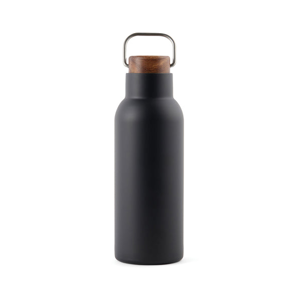 thermos personalizzati in acciaio inossidabile riciclato, legno colore nero_nero 122314719 VAR01