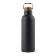 thermos personalizzati in acciaio inossidabile riciclato, legno colore nero_nero 122314720 VAR01