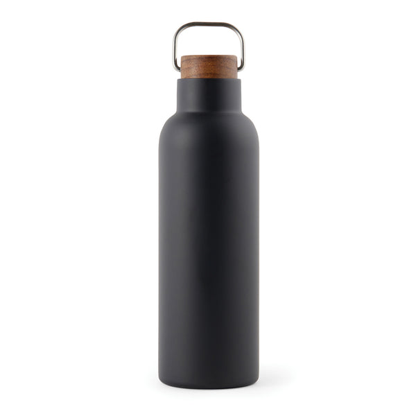 thermos personalizzati in acciaio inossidabile riciclato, legno colore nero_nero 122314720 VAR01