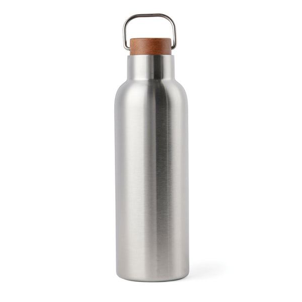 thermos stampati con logo in acciaio inossidabile riciclato, legno colore argento_argento 122314720 VAR06
