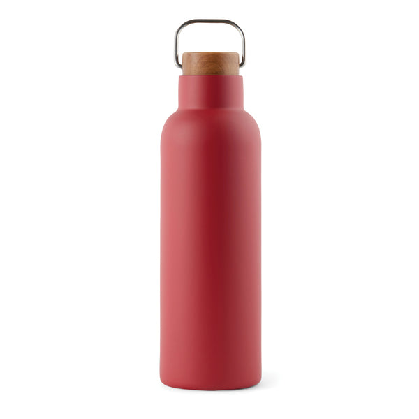 thermos personalizzabili in acciaio inossidabile riciclato, legno colore rosso-ciliegia_rosso 122314720 VAR05
