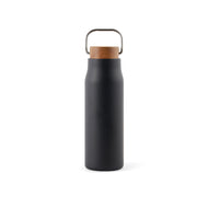 thermos personalizzati in acciaio inossidabile riciclato, legno colore nero_nero 122314721 VAR01