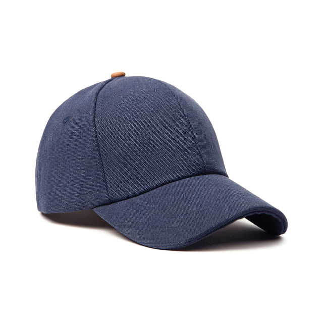 cappellini personalizzati in cotone riciclato, poliestere colore blu-navy_blu 122317020 VAR03