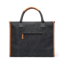 Carica l&#39;immagine nel visualizzatore di Gallery, borse porta PC e documenti personalizzate in canapa riciclato, poliestere colore nero_nero 122347917 DET03
