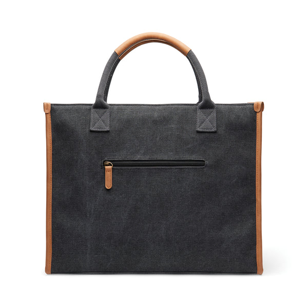 Carica l&#39;immagine nel visualizzatore di Gallery, borse porta PC e documenti personalizzate in canapa riciclato, poliestere colore nero_nero 122347917 DET07

