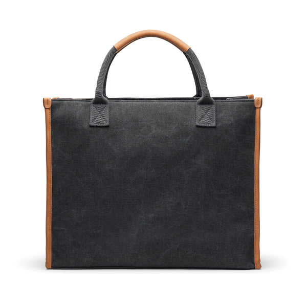 Carica l&#39;immagine nel visualizzatore di Gallery, borse porta PC e documenti personalizzate in canapa riciclato, poliestere colore nero_nero 122347917 DET07
