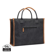 Carica l&#39;immagine nel visualizzatore di Gallery, borse porta PC e documenti personalizzate in canapa riciclato, poliestere colore nero_nero 122347917 DET01
