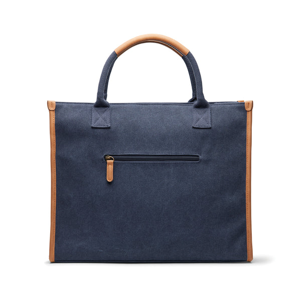 Carica l&#39;immagine nel visualizzatore di Gallery, borse porta PC e documenti personalizzate in canapa riciclato, poliestere colore blu-navy_blu 122347917 DET07
