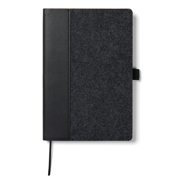 taccuini e block notes personalizzati in carta, feltro riciclato colore nero_nero 122349018 VAR01