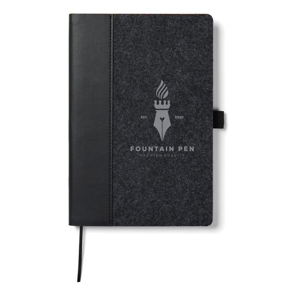 Carica l&#39;immagine nel visualizzatore di Gallery, taccuini e block notes personalizzati in carta, feltro riciclato colore nero_nero 122349018 DET09
