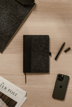 Carica l&#39;immagine nel visualizzatore di Gallery, taccuini e block notes personalizzati in carta, feltro riciclato colore nero_nero 122349018 DET07
