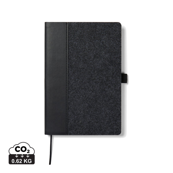 Carica l&#39;immagine nel visualizzatore di Gallery, taccuini e block notes personalizzati in carta, feltro riciclato colore nero_nero 122349018 DET09
