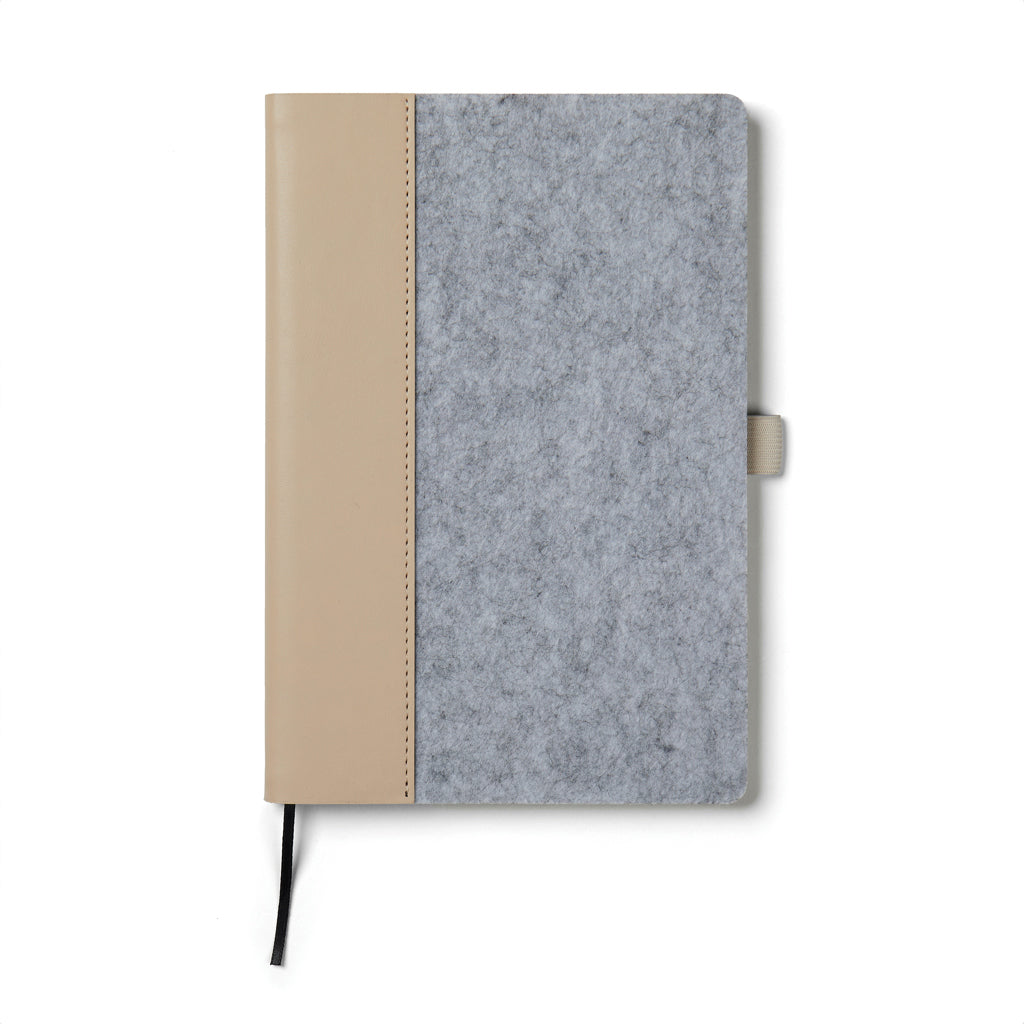 taccuini e block notes da personalizzare in carta, feltro riciclato colore grigio_grigio 122349018 VAR02
